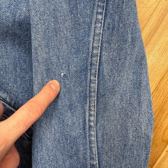 VTG Denim Jacket Western Preppy Jeans Pocket sz L Unisex - Picture 13 of 13